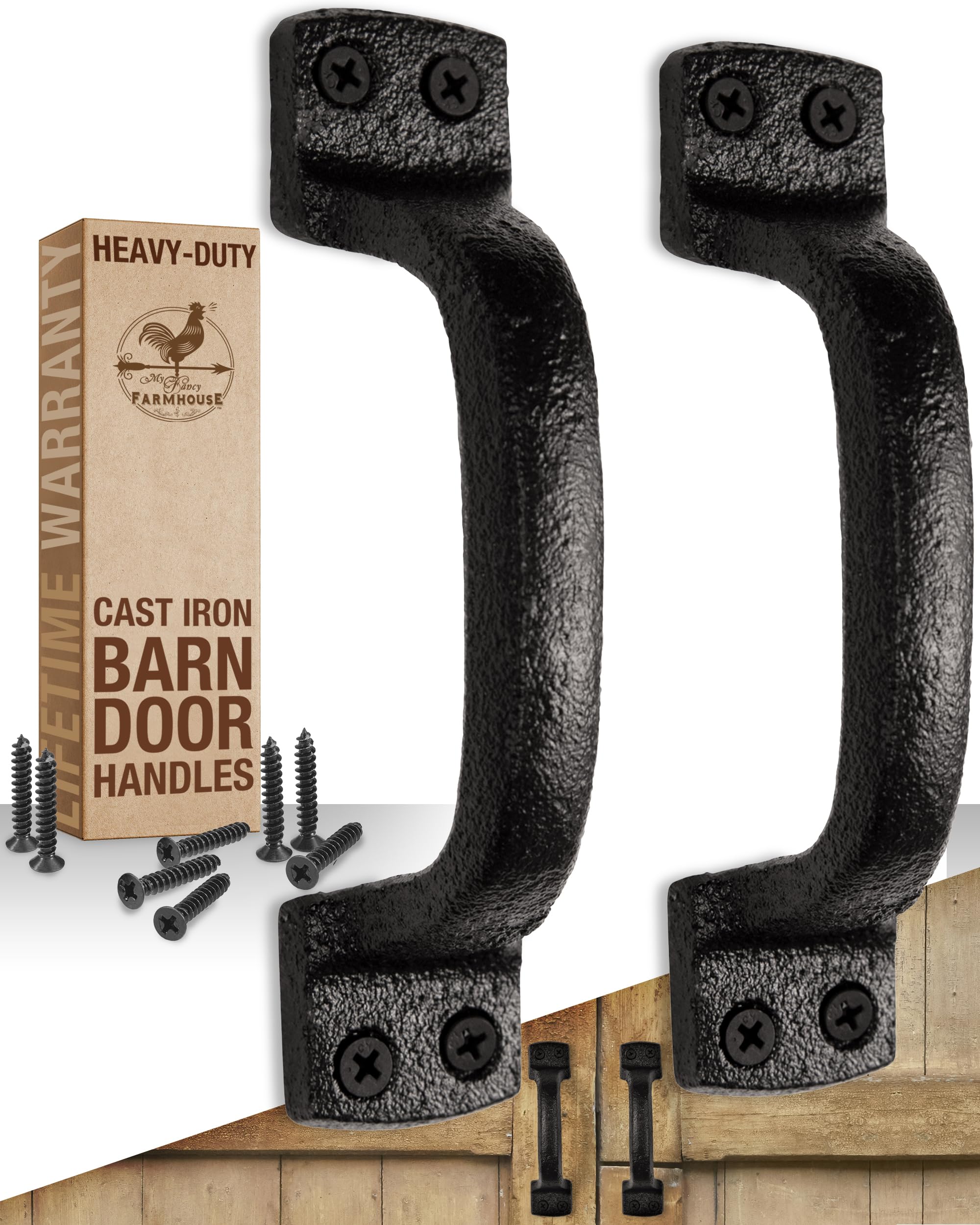 Algopix Similar Product 12 - Rustic Barn Door Handles 2 Pack Heavy