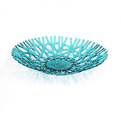 Algopix Similar Product 10 - Lacy Glass Art Sea Coral Fruit Bowl 