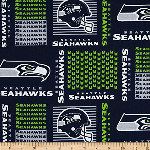 Algopix Similar Product 15 - NFL Cotton Broadcloth Seattle Seahawks