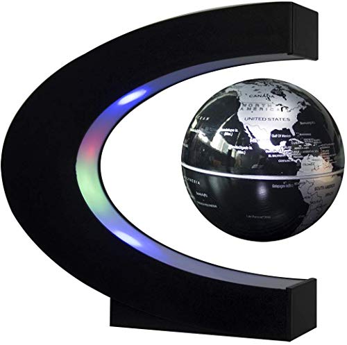 Algopix Similar Product 4 - Floating Globe with LED Lights C Shape