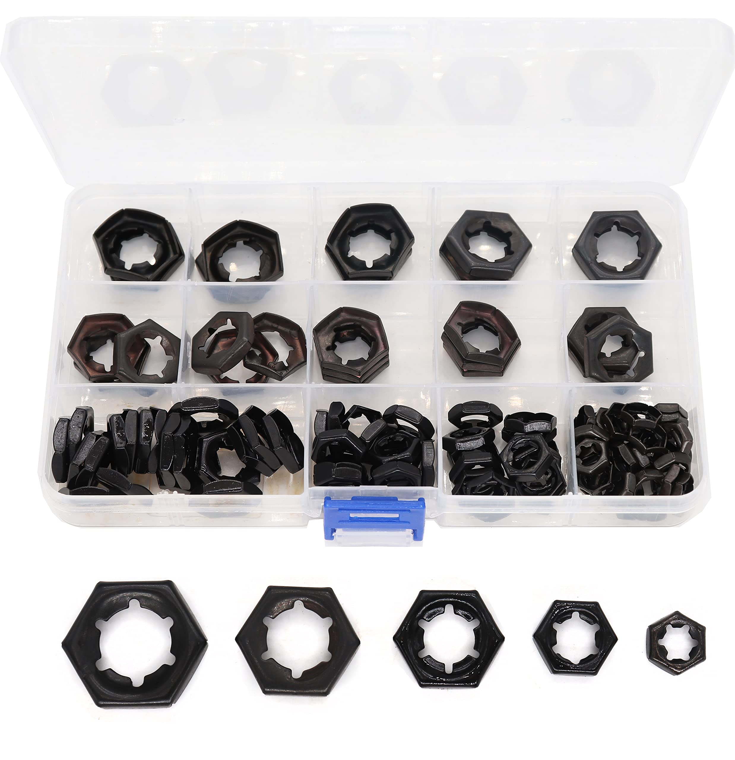 Algopix Similar Product 8 - Pushnuts Kit cSeao 105pcs Black Push