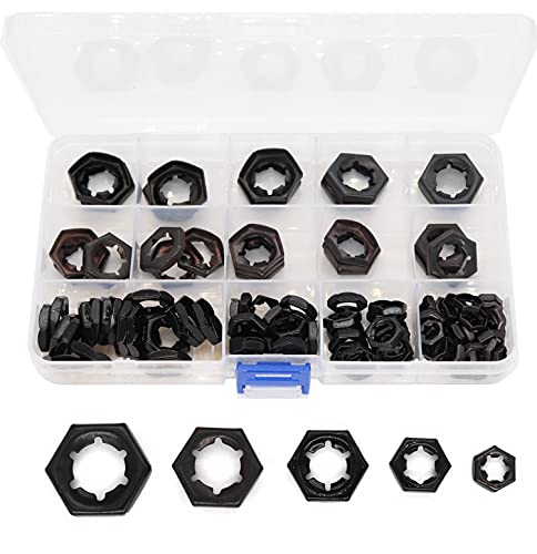 Algopix Similar Product 4 - Pushnuts Kit cSeao 105pcs Black Push