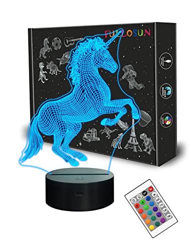 Algopix Similar Product 7 - FULLOSUN Unicorn Bedside Lamp 3D