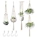 Algopix Similar Product 12 - Mkono Macrame Plant Hangers Set of 4