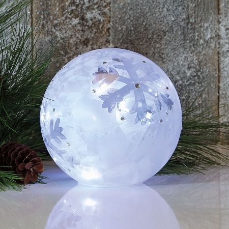 Algopix Similar Product 20 - Lillian Vernon LED Snowflake Globe  5