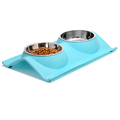 Algopix Similar Product 18 - UPSKY Double Dog Cat Bowls Premium