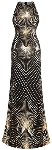 Algopix Similar Product 19 - Angelfashions Womens Gold Sequin Art