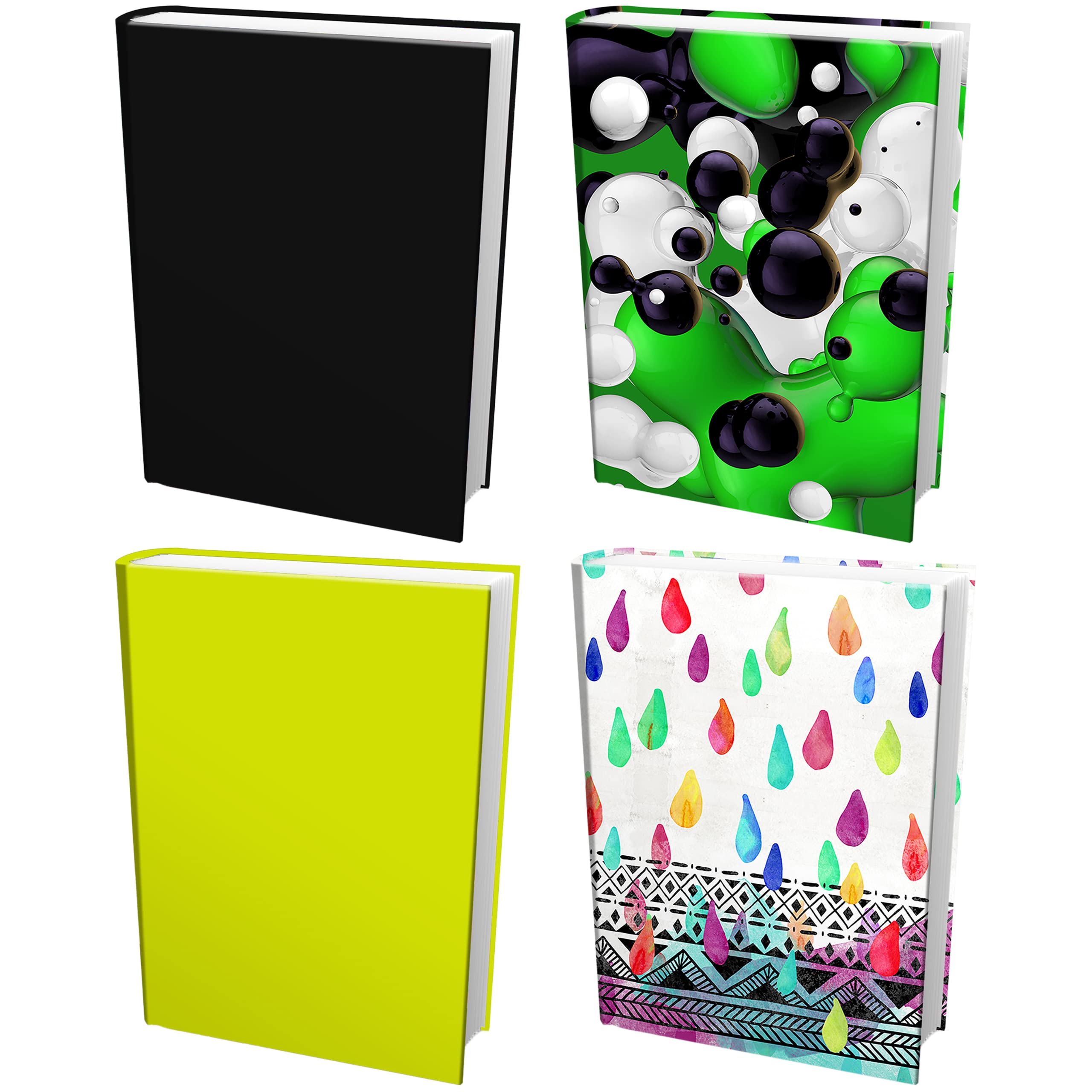 Algopix Similar Product 6 - Easy Apply Reusable Book Covers 4 Pk