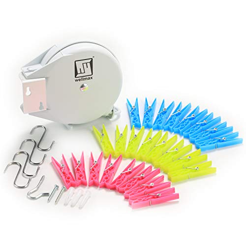 Algopix Similar Product 10 - Wellmax 20 Feet Retractable Clothesline