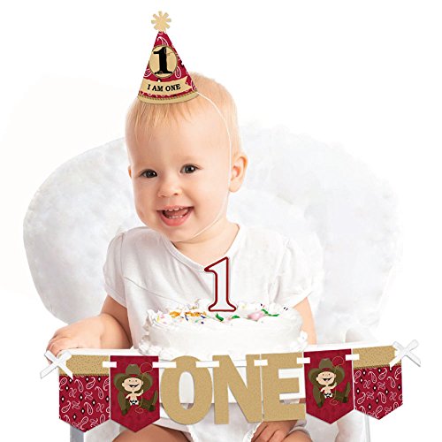 Algopix Similar Product 7 - Big Dot of Happiness Little Cowboy 1st