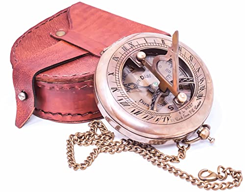 Algopix Similar Product 19 - A S Handicrafts Brass Sundial Compass