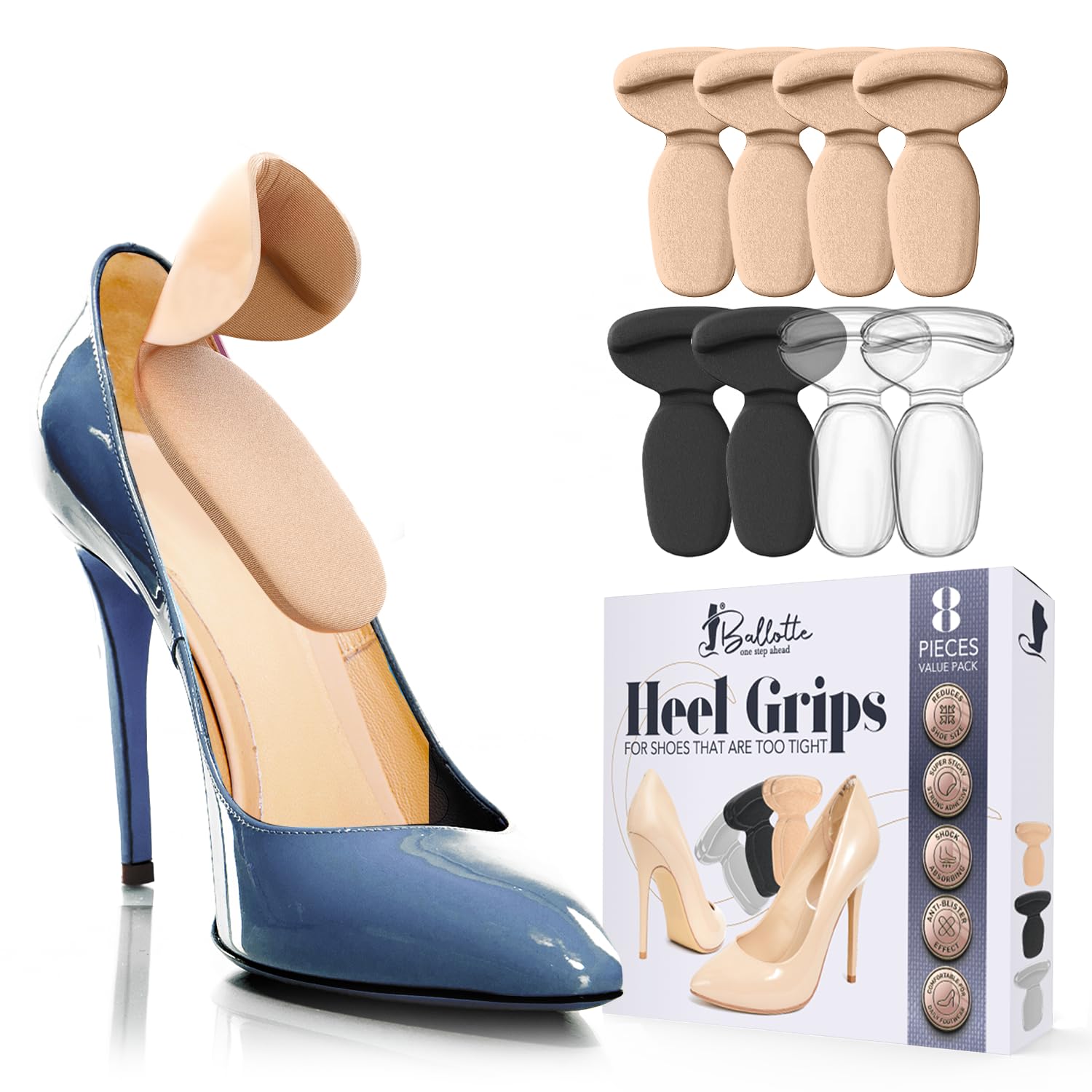 Algopix Similar Product 18 - Ballotte Silicone Heel Protectors Foot