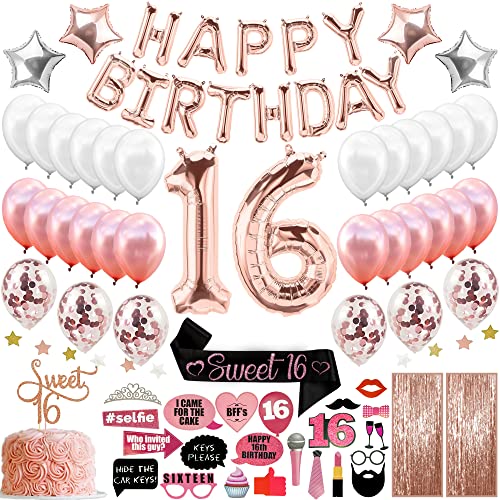 Algopix Similar Product 10 - 79 Piece Sweet 16 Birthday Decorations