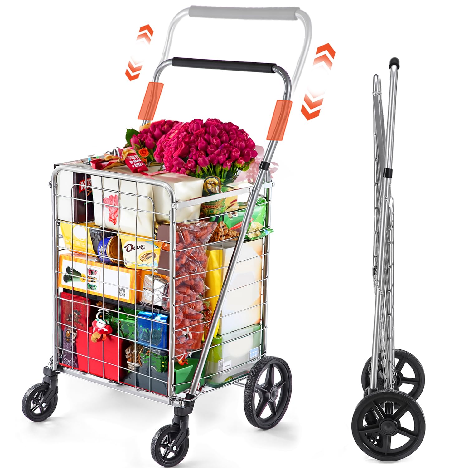 Algopix Similar Product 2 - Wellmax Grocery Shopping Cart with