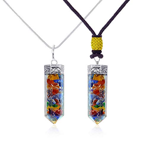 Algopix Similar Product 20 - Orgone Pendant Mix 7 Chakra Orgone