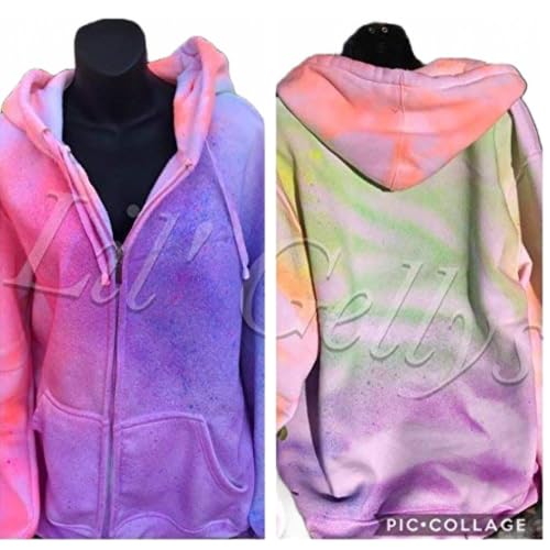 Algopix Similar Product 13 - Multi colored Tie Dye Hooded Zip Up