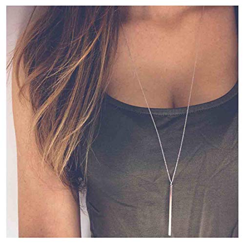 Algopix Similar Product 4 - Yfe Bar Pendent Necklace Long Vertical