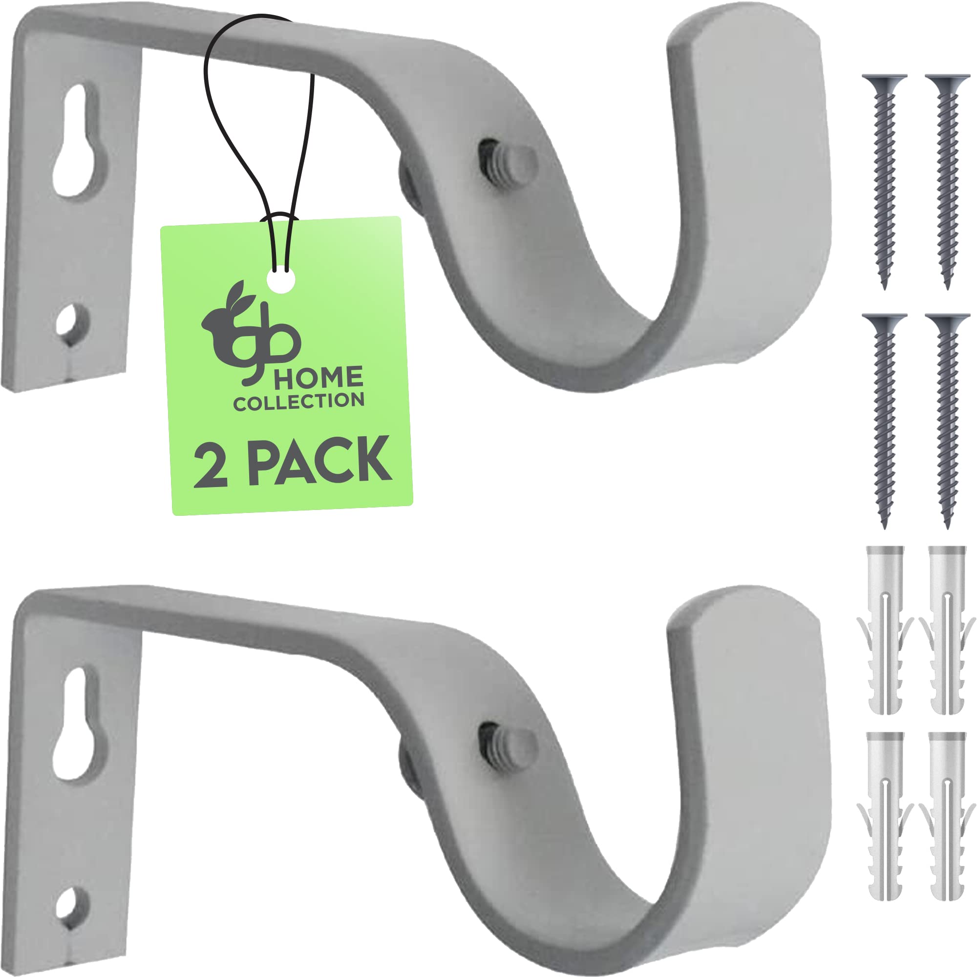 Algopix Similar Product 1 - GB Home Curtain Rod Bracket Fits Up to