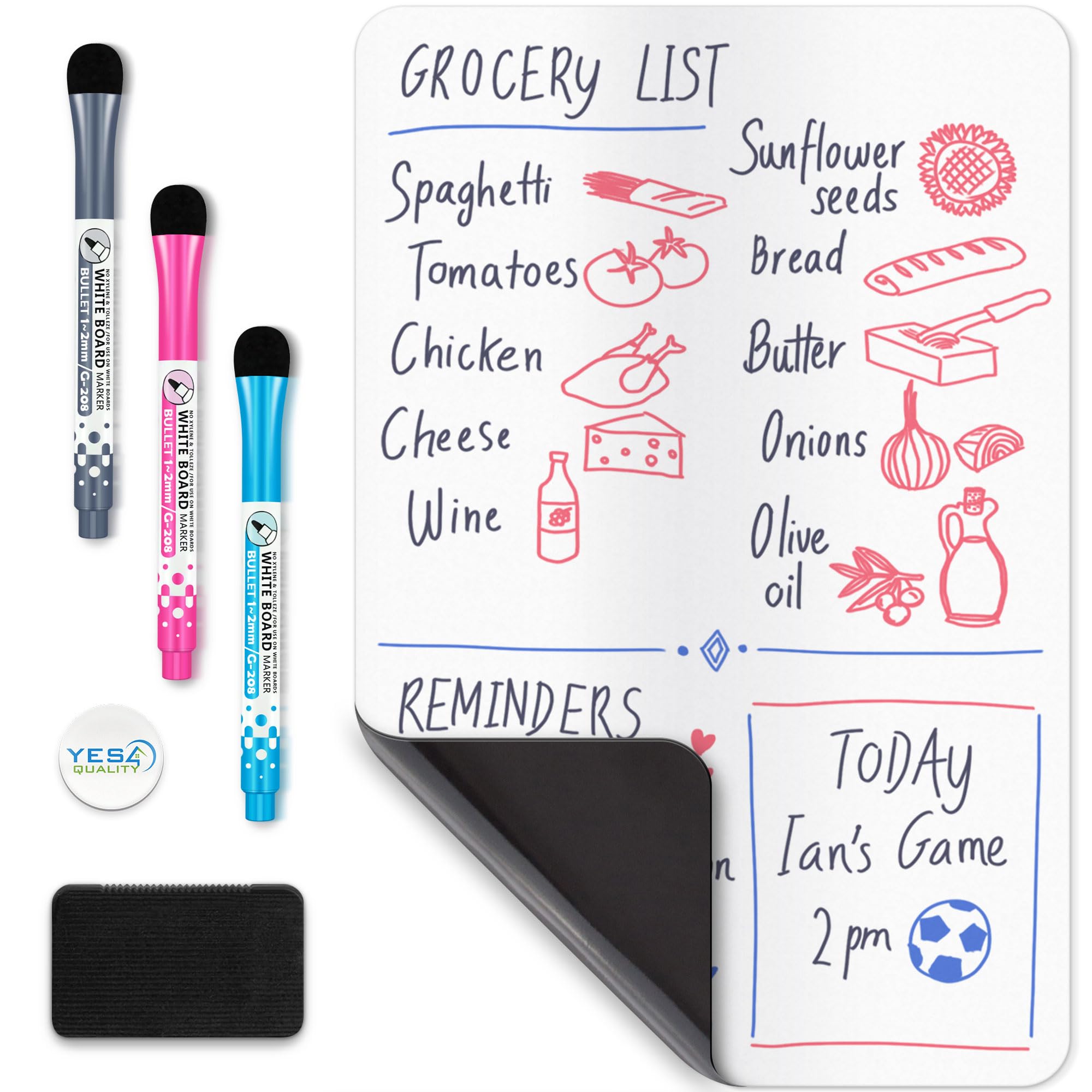 Algopix Similar Product 3 - YES4QUALITY Magnetic Dry Erase White