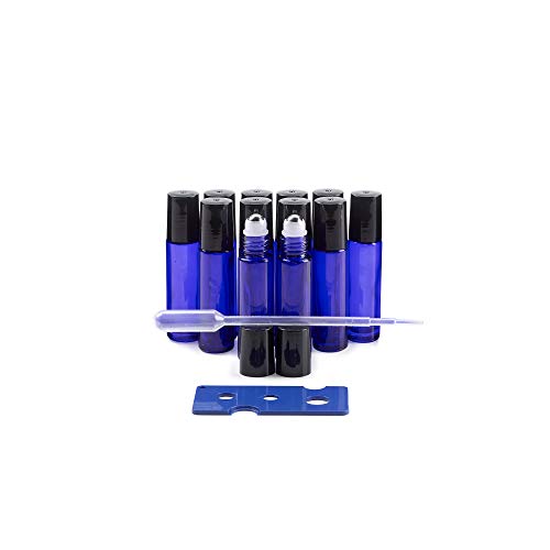 Algopix Similar Product 7 - 10 mL Cobalt Blue Glass Roller Bottles