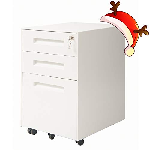 Algopix Similar Product 3 - ModernLuxe 3Drawer Metal Mobile File