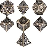 Algopix Similar Product 3 - 7 Die Metal Polyhedral Dice Set DND