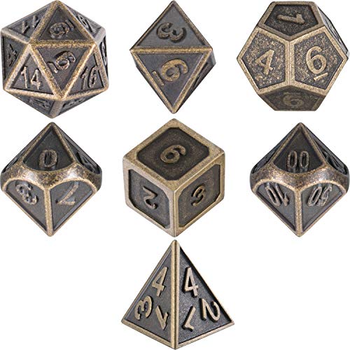Algopix Similar Product 10 - 7 Die Metal Polyhedral Dice Set DND