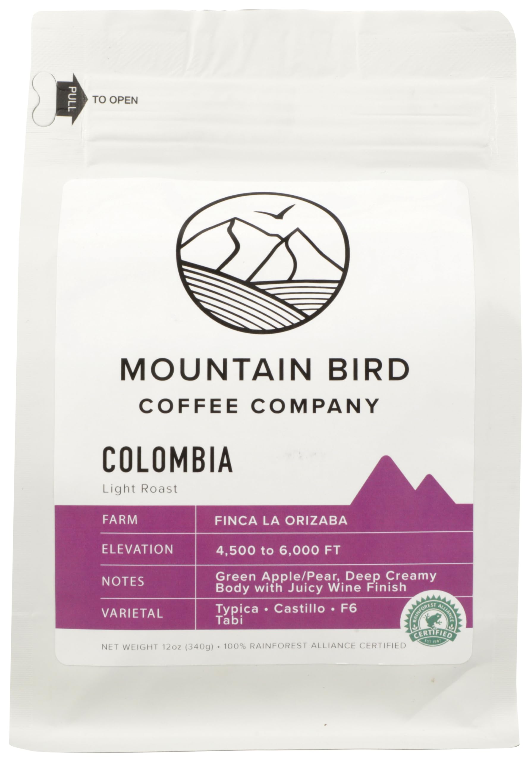 Algopix Similar Product 7 - MOUNTAIN BIRD COFFEE Colombia, 12 OZ