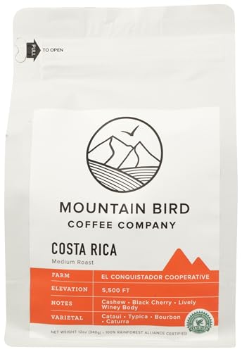 Algopix Similar Product 19 - MOUNTAIN BIRD COFFEE Costa Ria, 12 OZ