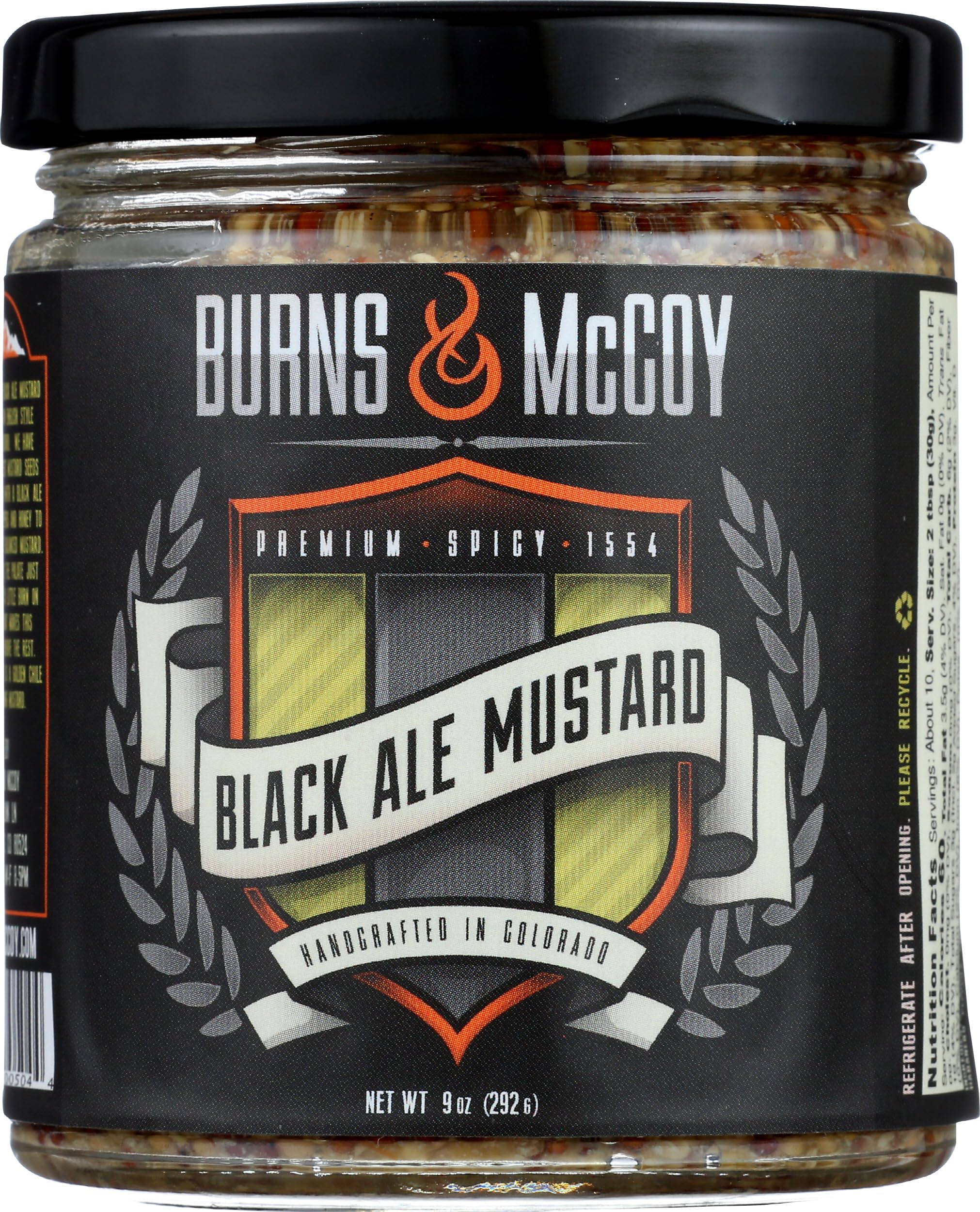 Algopix Similar Product 6 - BURNS & MCCOY Black Ale Mustard, 9 OZ