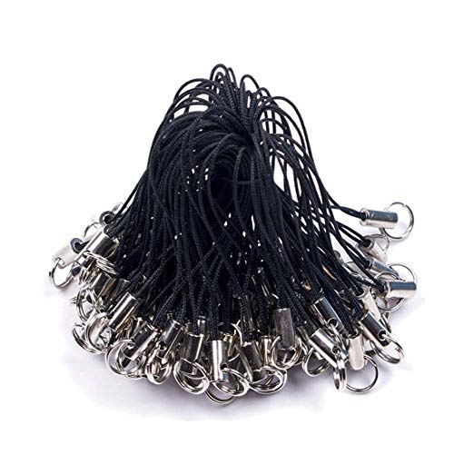 Algopix Similar Product 3 - 100Pcs Black Lanyard Split Ring Strap