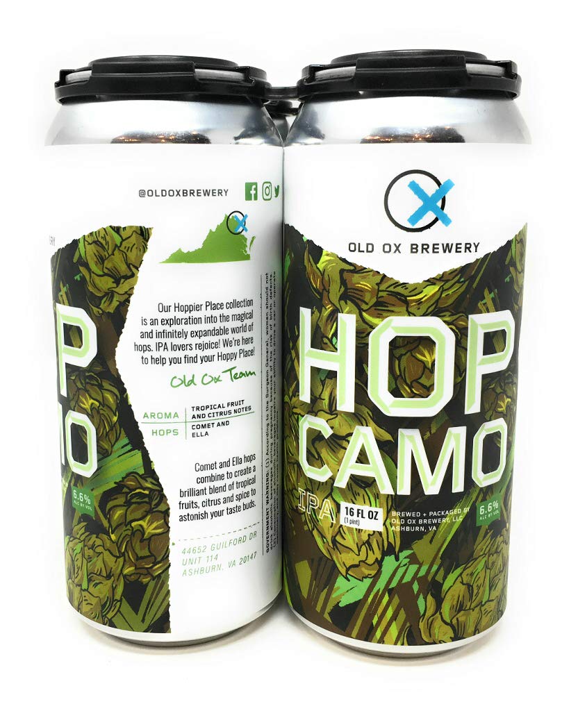 Algopix Similar Product 15 - OLD OX BREWERY Hop Camo Juicy IPA 4pk