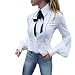 Algopix Similar Product 8 - Snowfoller Women White Retro Blouse