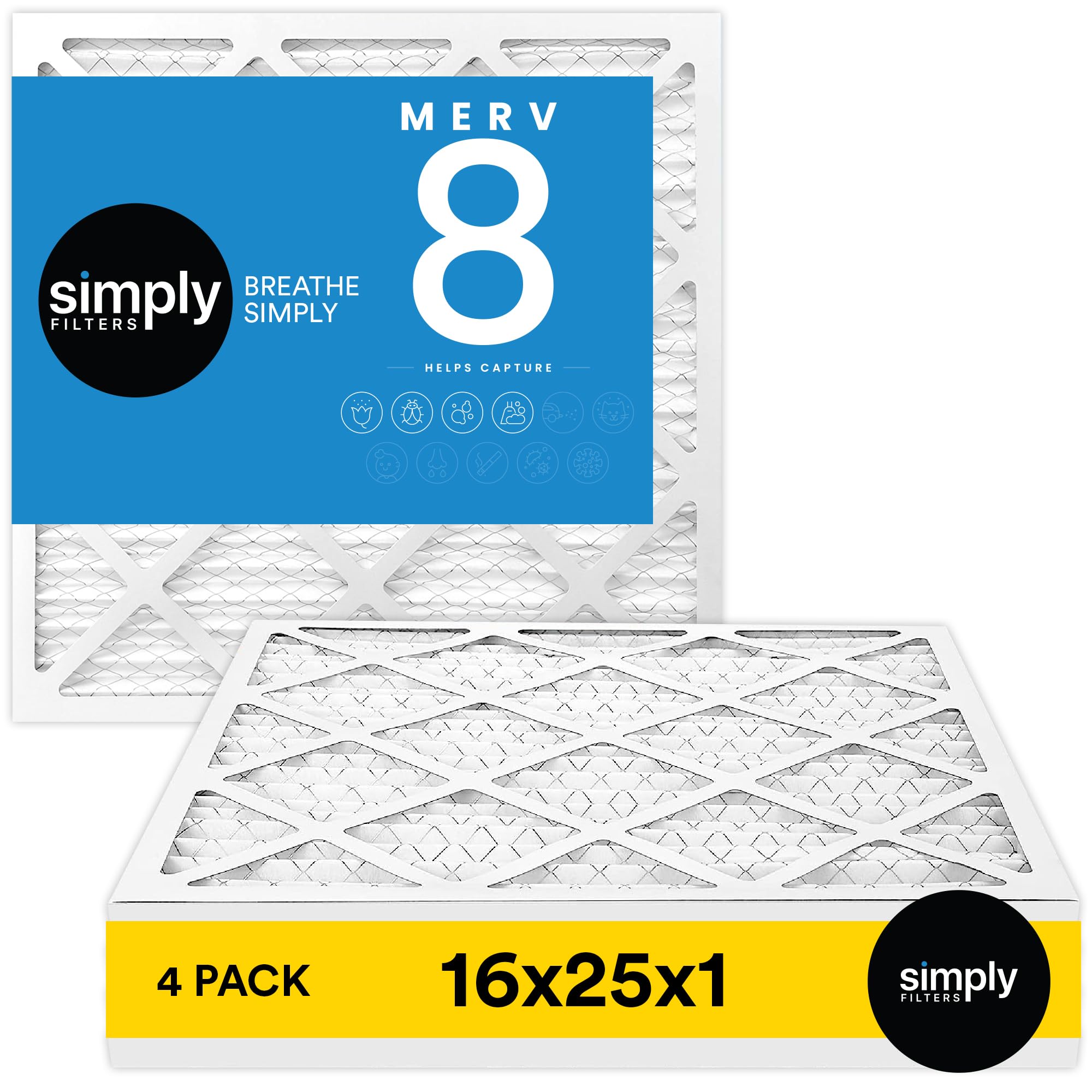 Algopix Similar Product 15 - Simply Filters 16x25x1 MERV 8 MPR 600