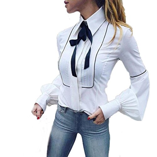 Algopix Similar Product 16 - Snowfoller Women White Retro Blouse