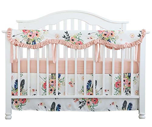 Algopix Similar Product 8 - Sahaler Crib Rail Cover Floral Crib