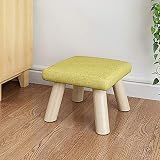 Algopix Similar Product 13 - DL Solid Wood Square Footstool Ottoman