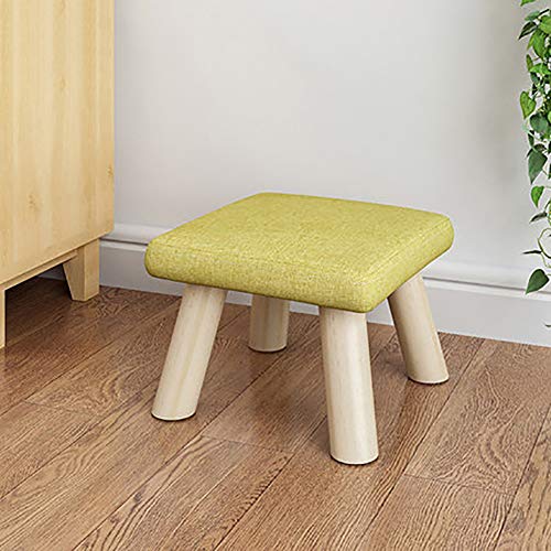 Algopix Similar Product 10 - DL Solid Wood Square Footstool Ottoman