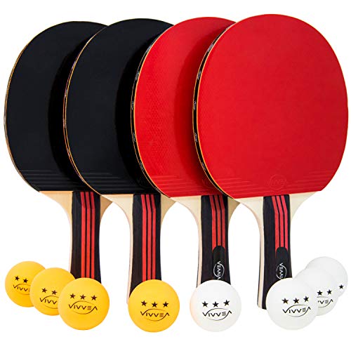 Algopix Similar Product 20 - VIVVEA Ping Pong Paddle Set  4 Premium