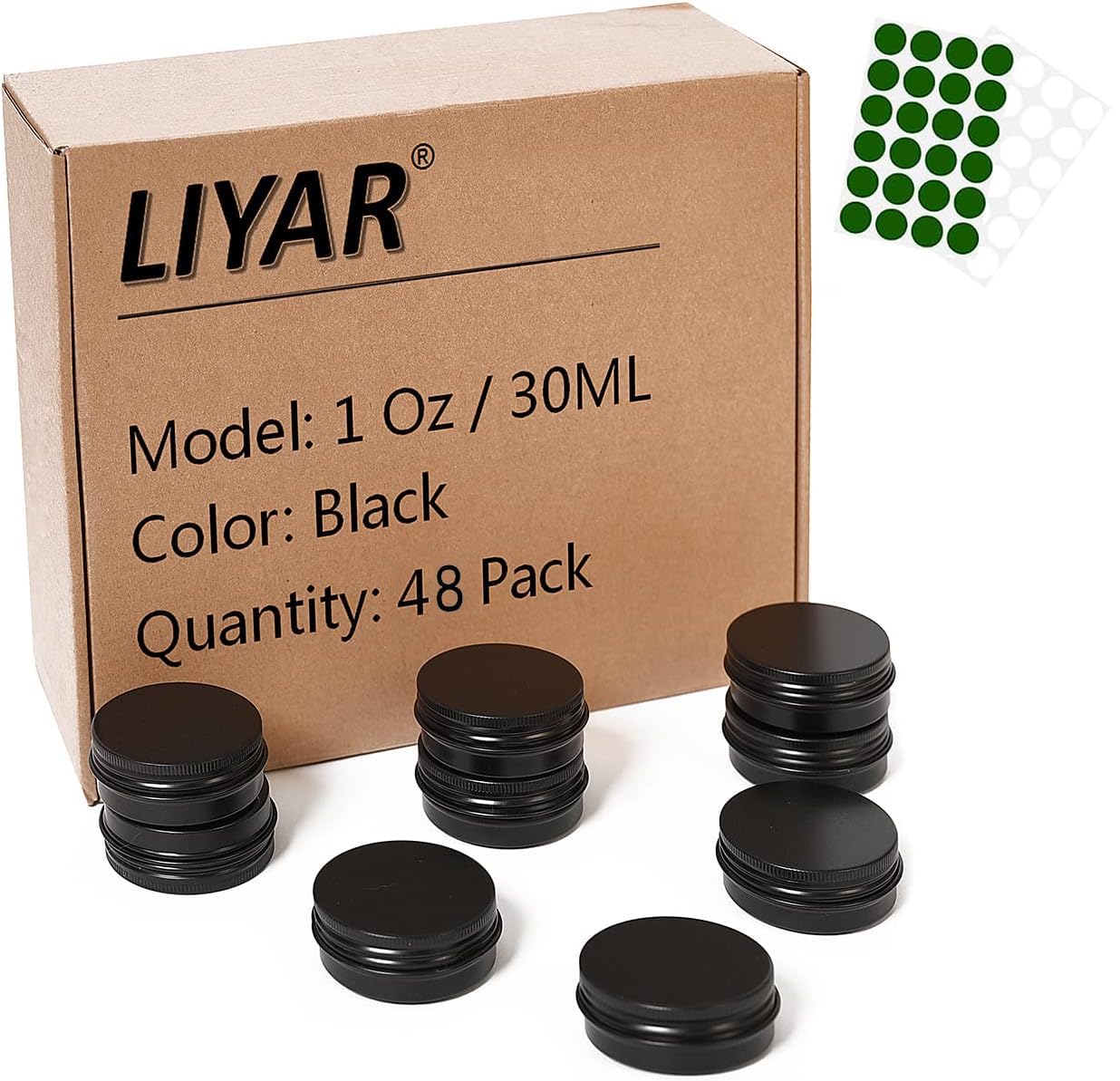 Algopix Similar Product 12 - LIYAR 1oz Metal Tin 30g Sample Lip