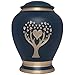 Algopix Similar Product 13 - Blue Cremation Urn with Tree of Life by