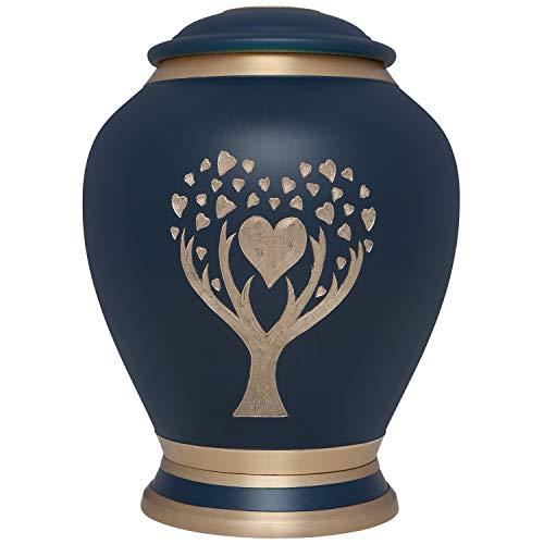 Algopix Similar Product 6 - Blue Cremation Urn with Tree of Life by