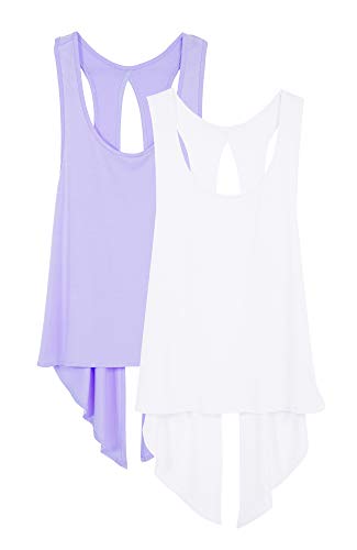 Algopix Similar Product 8 - icyzone Tie Back Yoga Tops for Women