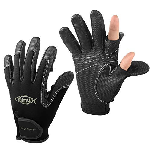 Algopix Similar Product 9 - Palmyth Neoprene Fishing Gloves for Men