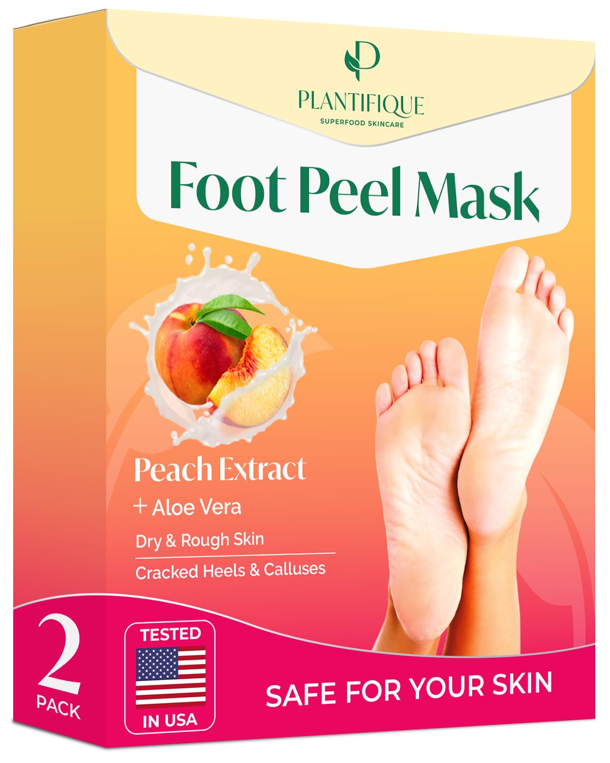 Algopix Similar Product 3 - PLANTIFIQUE Foot Peeling Mask 2 Pack 