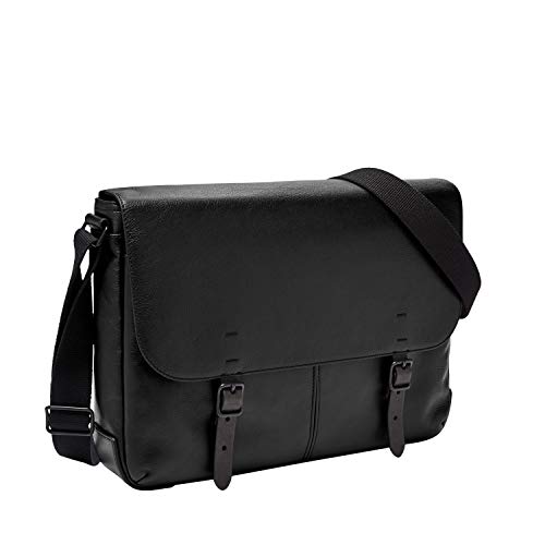 Algopix Similar Product 3 - Fossil Mens Buckner Messenger Black