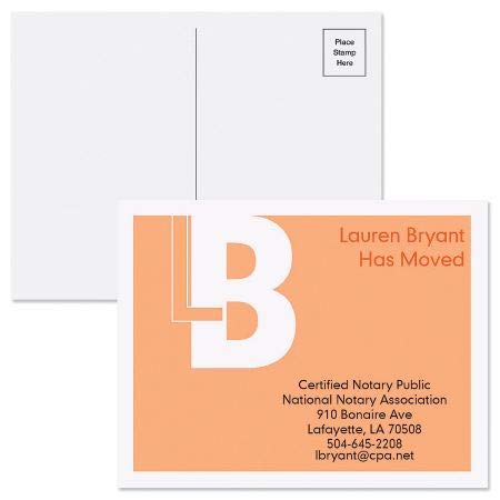 Algopix Similar Product 11 - Orange Metro New Address Postcards 