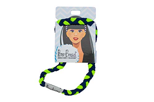 Algopix Similar Product 4 - Single Pom Braid-Navy/Lime