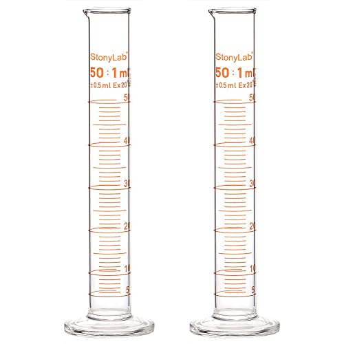 Algopix Similar Product 4 - StonyLab 2Pack 50ml Borosilicate Glass