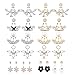 Algopix Similar Product 5 - 12 Pairs Fashion Silver Plated Leaf